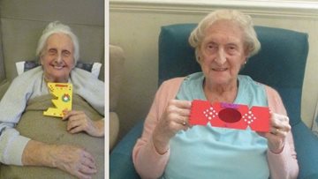 Wakefield care home Residents make Christmas cards for loved ones